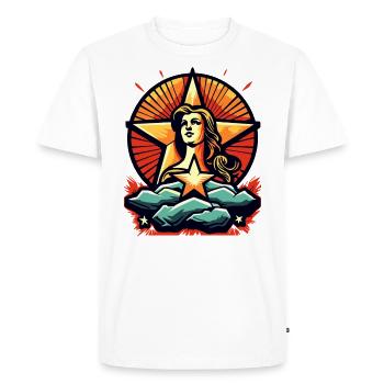 Une star et une héroïne de notre temps - T-shirt Premium bio Homme - blanc - Devant - Nico (187cm)