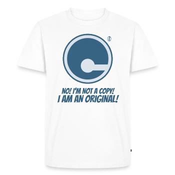 I'm not a copy, I'm an original - Men's Premium Organic T-Shirt - white - Front - Nico (187cm)