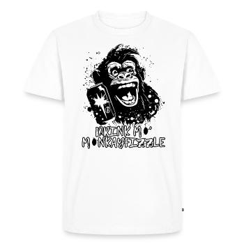 Drink More Crazy Monkey Soda Cans Juice - Men's Premium Organic T-Shirt - white - Front - Nico (187cm)