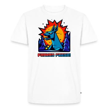 Une créature des bois fraîche et funky de style dessin animé - T-shirt Premium bio Homme - blanc - Devant - Nico (187cm)