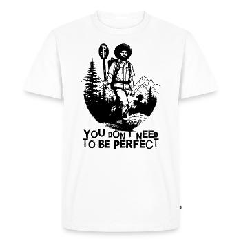 Nature Painter Man: You Don't Have to Be Perfect - Men's Premium Organic T-Shirt - white - Front - Nico (187cm)