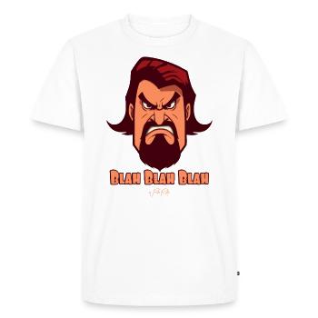 The Blah Blah Blah Type - Men's Premium Organic T-Shirt - white - Front - Nico (187cm)