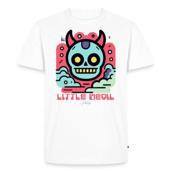 Style de dessin animé moderne : Petit diable - T-shirt Premium bio Homme - blanc - Devant - Nico (187cm)