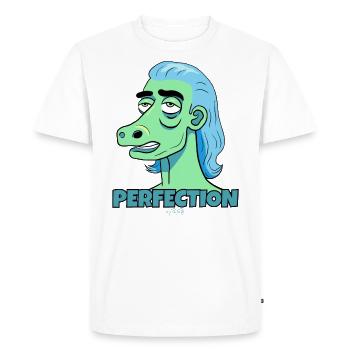 La beauté et la grâce dans la perfection - T-shirt Premium bio Homme - blanc - Devant - Nico (187cm)