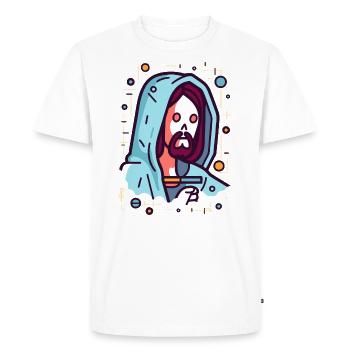 Christ, dear Lord, Jesus, Savior - Men's Premium Organic T-Shirt - white - Front - Nico (187cm)