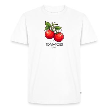 Simple tomatoes - Men's Premium Organic T-Shirt - white - Front - Nico (187cm)