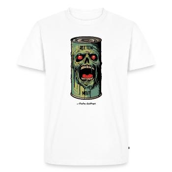 Viande pourrie : Boîte de viande de zombie - T-shirt Premium bio Homme - blanc - Devant - Nico (187cm)