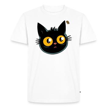 Chat de dessin animé - T-shirt Premium bio Homme - blanc - Devant - Nico (187cm)