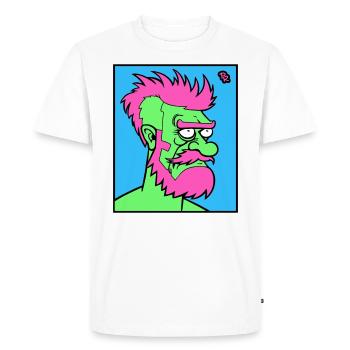 Homme De Dessin Animé Masculin - T-shirt Premium bio Homme - blanc - Devant - Nico (187cm)