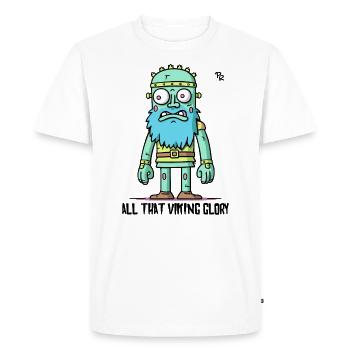 Dessin animé, toute cette gloire viking - T-shirt Premium bio Homme - blanc - Devant - Nico (187cm)