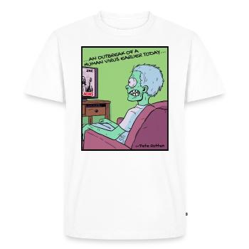 Mauvais dans les nouvelles zombies, les gens - T-shirt Premium bio Homme - blanc - Devant - Nico (187cm)