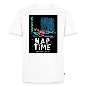 Éducation des sans-abri, siestes en plein air - T-shirt Premium bio Homme - blanc - Devant - Nico (187cm)