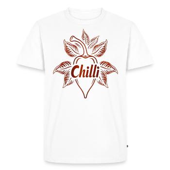 be Chilli - Men's Premium Organic T-Shirt - white - Front - Nico (187cm)