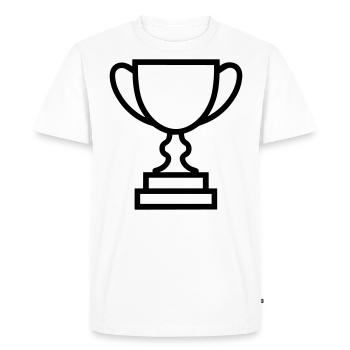 trophée - T-shirt Premium bio Homme - blanc - Devant - Nico (187cm)
