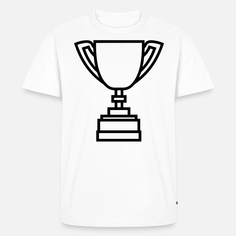 Trophäe - Männer Premium Bio T-Shirt - Weiß