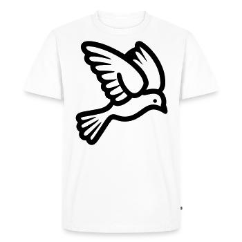 Colombe - T-shirt Premium bio Homme - blanc - Devant - Nico (187cm)