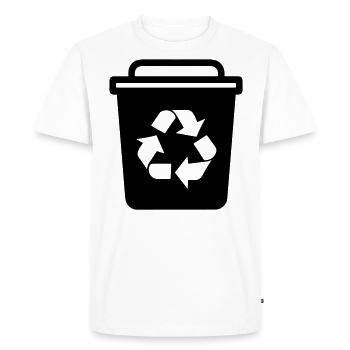 poubelle - T-shirt Premium bio Homme - blanc - Devant - Nico (187cm)