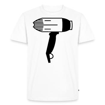 Seche cheveux - T-shirt Premium bio Homme - blanc - Devant - Nico (187cm)
