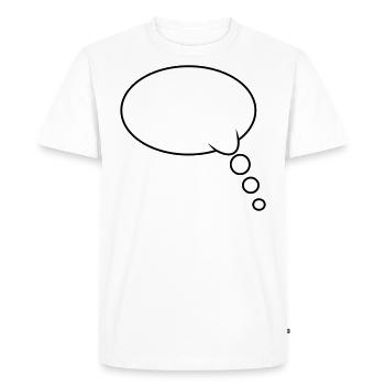 Pensée : Bubble Design - T-shirt Premium bio Homme - blanc - Devant - Nico (187cm)