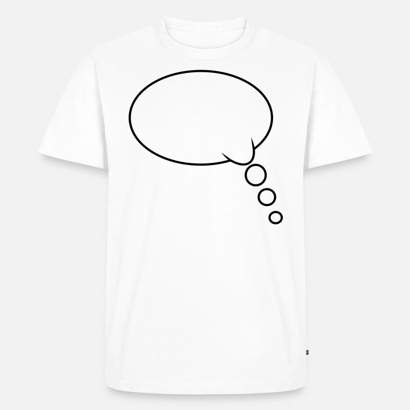 Denkblase Design - Männer Premium Bio T-Shirt - Weiß