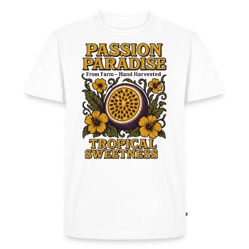 Fruit de la passion Fruits d’été Fruits millésimés - T-shirt Premium bio Homme - blanc - Devant - Nico (187cm)