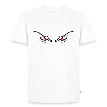 Eyes of devils evil wicked 2c - Men's Premium Organic T-Shirt - white - Front - Nico (187cm)