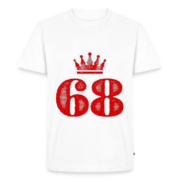 68 Couronne numérique - T-shirt Premium bio Homme - blanc - Devant - Nico (187cm)
