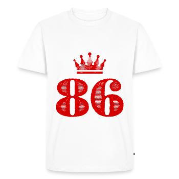 86 Number of crowns - Men's Premium Organic T-Shirt - white - Front - Nico (187cm)