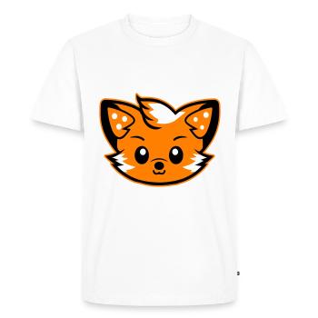 Fox Head Comic Cute - Men's Premium Organic T-Shirt - white - Front - Nico (187cm)