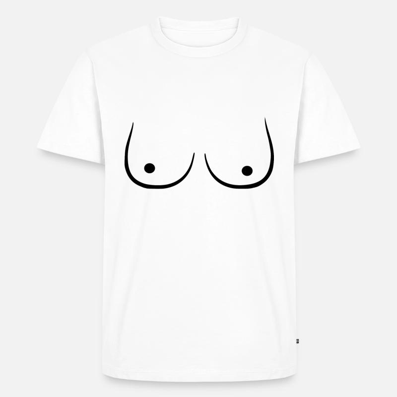 Brüste Brust Boobies Busen - Männer Premium Bio T-Shirt - Weiß