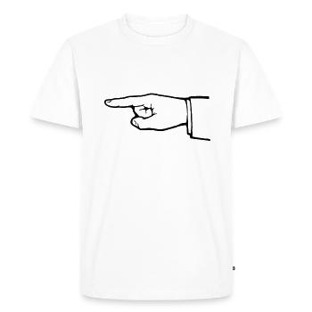 Main - T-shirt Premium bio Homme - blanc - Devant - Nico (187cm)