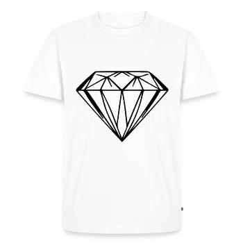 Symbole de diamant - T-shirt Premium bio Homme - blanc - Devant - Nico (187cm)