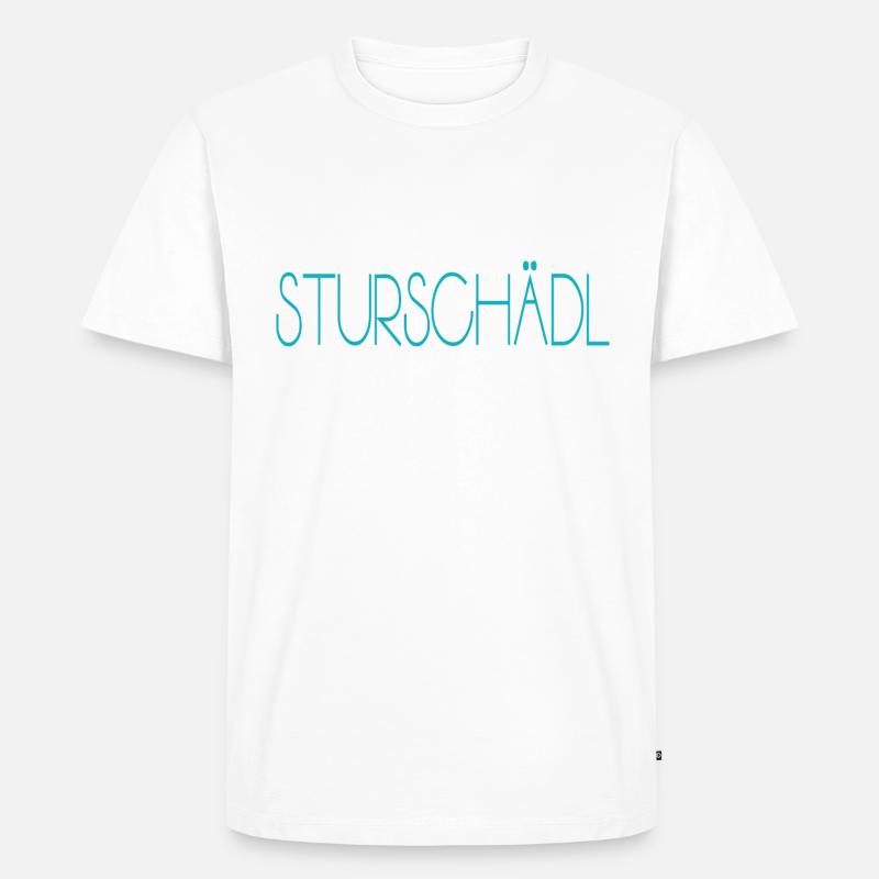 Sturschädl - Männer Premium Bio T-Shirt - Weiß