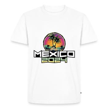 Mexico 2024 Holiday Palm Trees - Men's Premium Organic T-Shirt - white - Front - Nico (187cm)