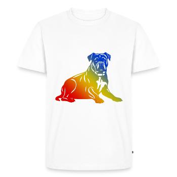 Chien Pit Terrier - T-shirt Premium bio Homme - blanc - Devant - Nico (187cm)