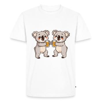Koala Comic Beer Funny Booze - Men's Premium Organic T-Shirt - white - Front - Nico (187cm)