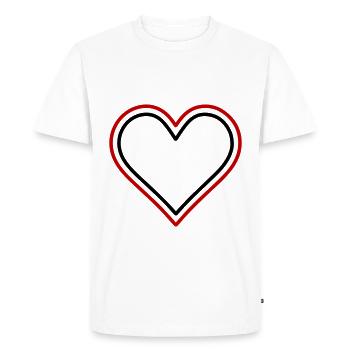 Conception de symboles de cœur - T-shirt Premium bio Homme - blanc - Devant - Nico (187cm)