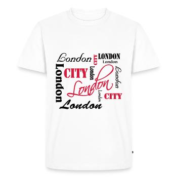 London - T-shirt Premium bio Homme - blanc - Devant - Nico (187cm)