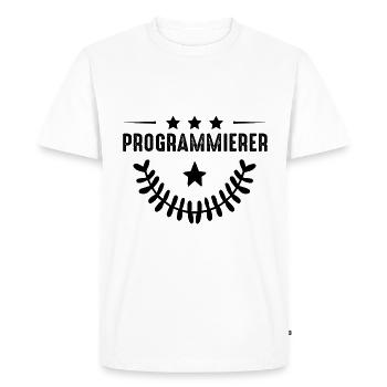 Métier de programmeur - T-shirt Premium bio Homme - blanc - Devant - Nico (187cm)
