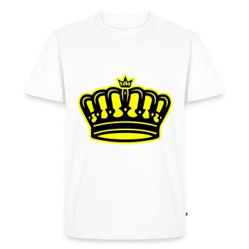 Symbole de la couronne Roi - T-shirt Premium bio Homme - blanc - Devant - Nico (187cm)