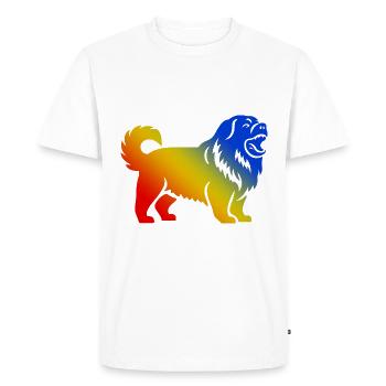 Chien Chow Chow - T-shirt Premium bio Homme - blanc - Devant - Nico (187cm)