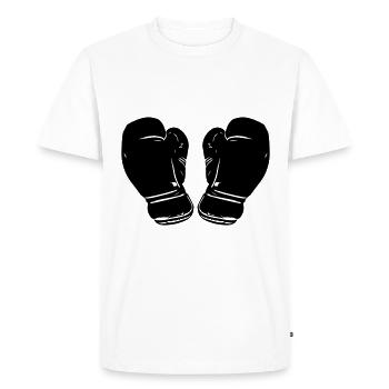 Gants de boxe Symbole Sports de boxe - T-shirt Premium bio Homme - blanc - Devant - Nico (187cm)