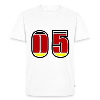 Maillot Allemagne numéro 5 - T-shirt Premium bio Homme - blanc - Devant - Nico (187cm)
