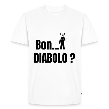 Cadeau humour diabolo cirque passion drôle - T-shirt Premium bio Homme - blanc - Devant - Nico (187cm)