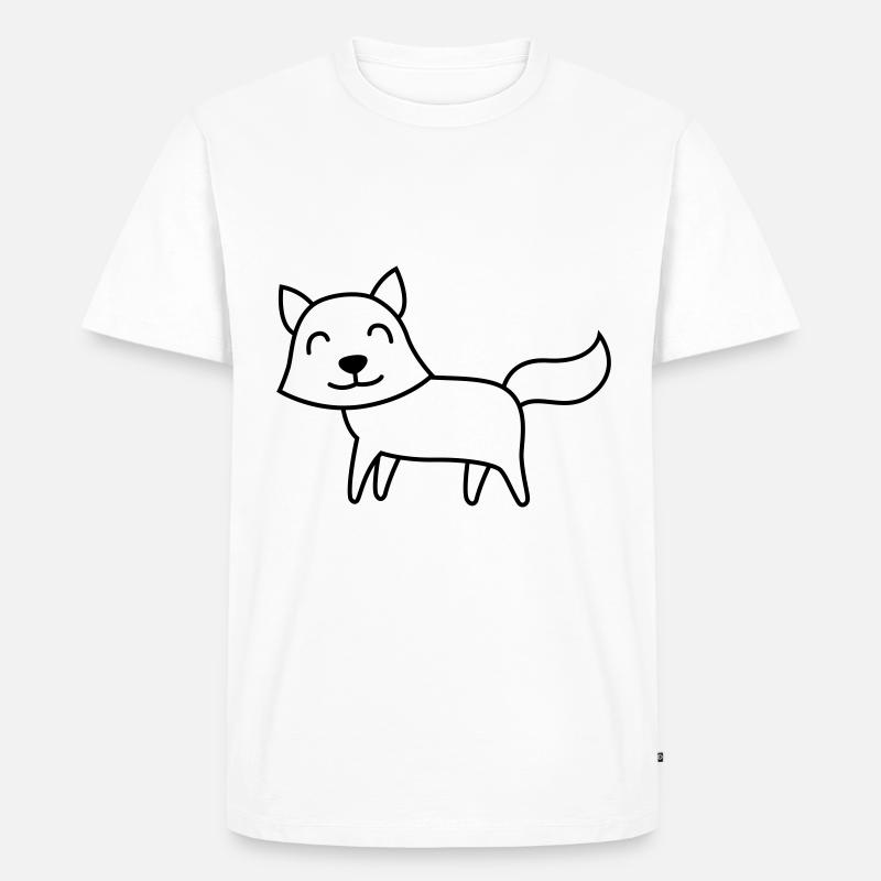 Fuchs Comic Tier - Männer Premium Bio T-Shirt - Weiß