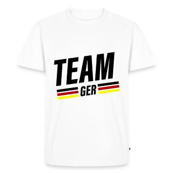 Team Germany - Men's Premium Organic T-Shirt - white - Front - Nico (187cm)