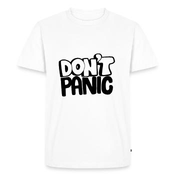 DONT PANIC Design Keep calm - Men's Premium Organic T-Shirt - white - Front - Nico (187cm)
