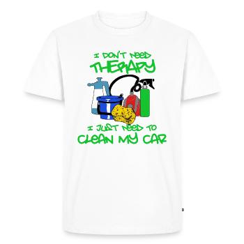 Car - Car Love - Car Washing - Men's Premium Organic T-Shirt - white - Front - Nico (187cm)