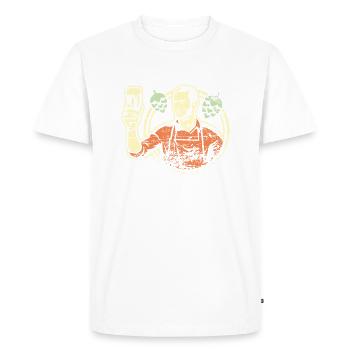 Home Brewing - Men's Premium Organic T-Shirt - white - Front - Nico (187cm)
