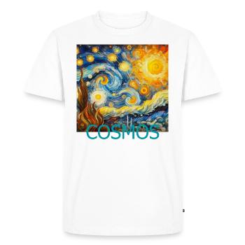 Cosmos - T-shirt Premium bio Homme - blanc - Devant - Nico (187cm)